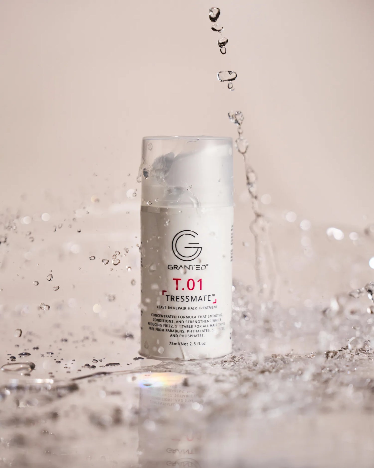 Granted D.02 Tressmate DualBond conditioner + T.01 leave-in treatment — sulfate-free bond repair for damaged, frizzy hair