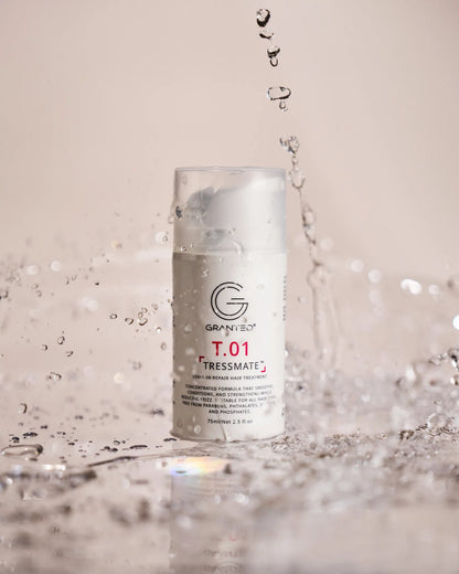 Granted D.02 Tressmate DualBond conditioner + T.01 leave-in treatment — sulfate-free bond repair for damaged, frizzy hair