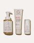 Granted bond-repair trio: S.01 clarifying shampoo + D.02 DualBond conditioner + T.01 leave-in serum for dry, damaged, frizzy hair