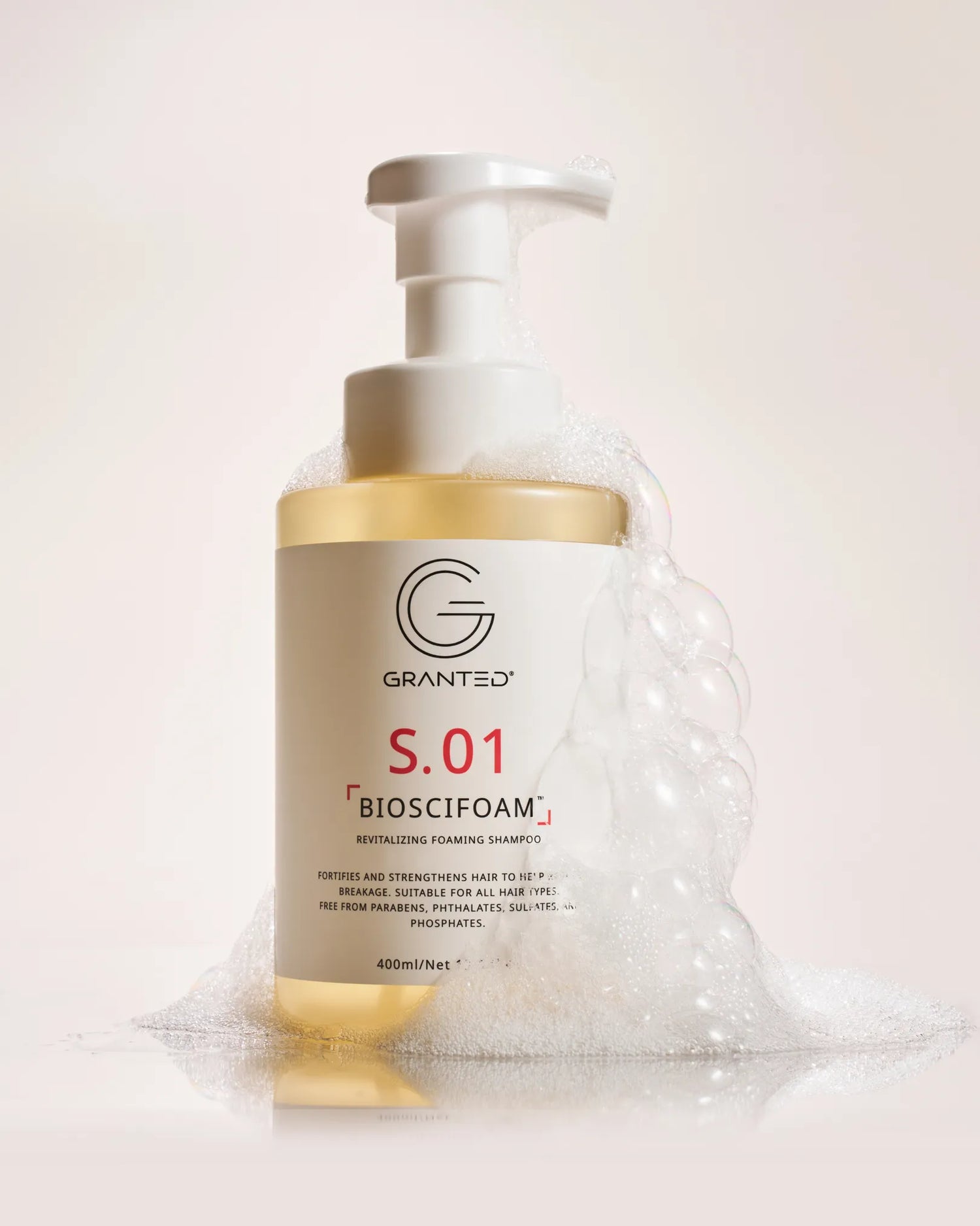 Granted hair repair set with S.01 &amp; S.02 shampoos, D.02 conditioner and T.01 leave-in treatment