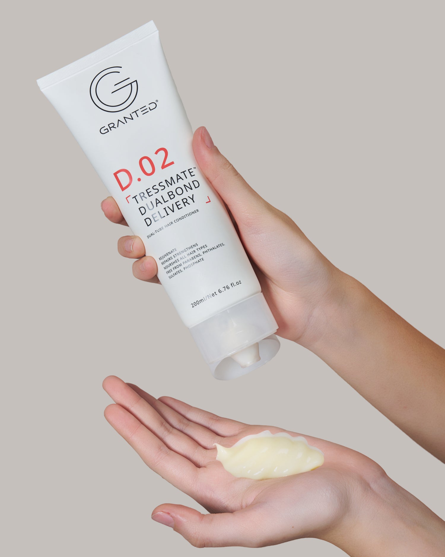 Granted Tressmate DualBond Delivery — dual-tube conditioner for hydration, bond repair and stronger, smoother hair
